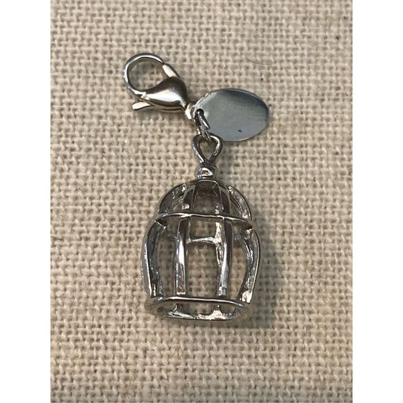 Silver Bird Cage Jewelry Pendant Charm #Origami Owl - Picture 3 of 4